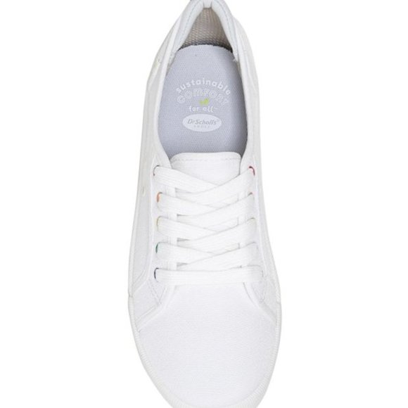 Dr. Scholl's | White w Rainbow Multicolor-Tab Jubilee Comfort Sneaker sz 8M - Picture 9 of 10